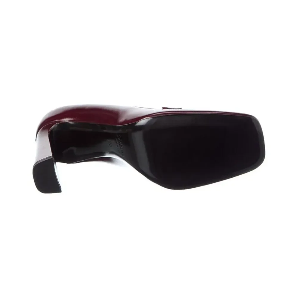 Saint Laurent Chloe 90 Leather Pump, Red - Picture 4 of 5